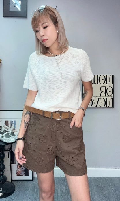 Plain softy knitted top #00717