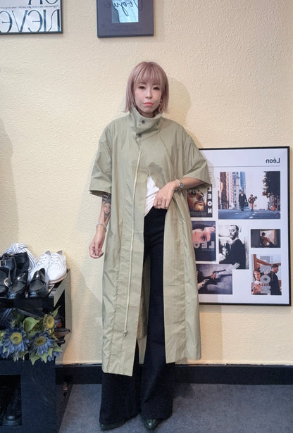 Stand collar loose long outer #00926