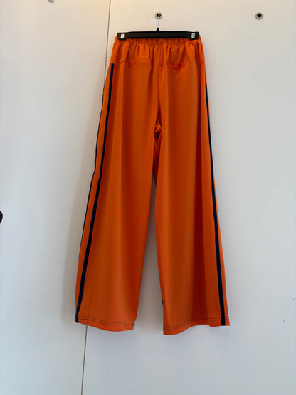 Two tone polyester pants #00801