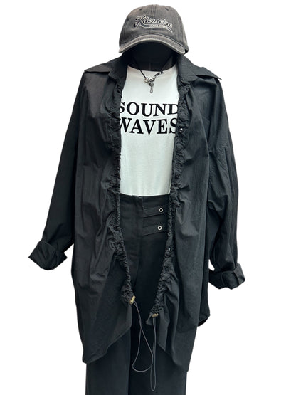 Rope front long shirt