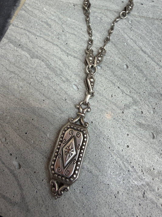 Tarnished silver necklace