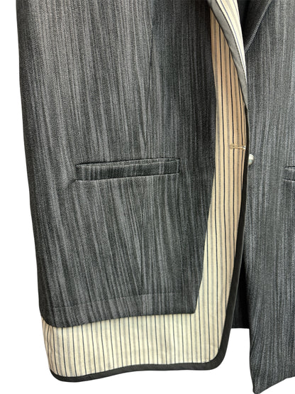 Parallel line vest blazer