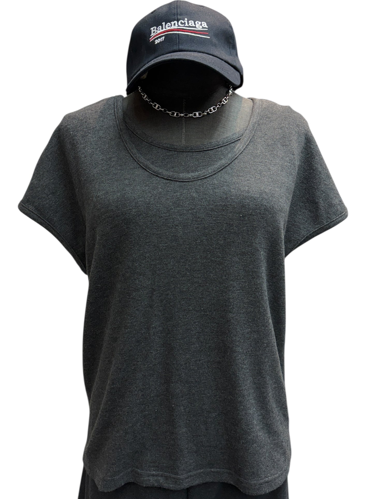 Fake two piece short sleeves tee #00126