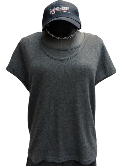 Fake two piece short sleeves tee #00126