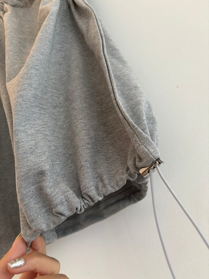 Plain drawcord hem tank #00799