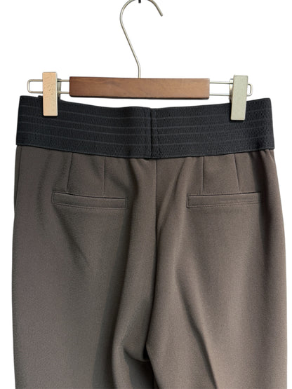 Full elastic furry lining pants #00066