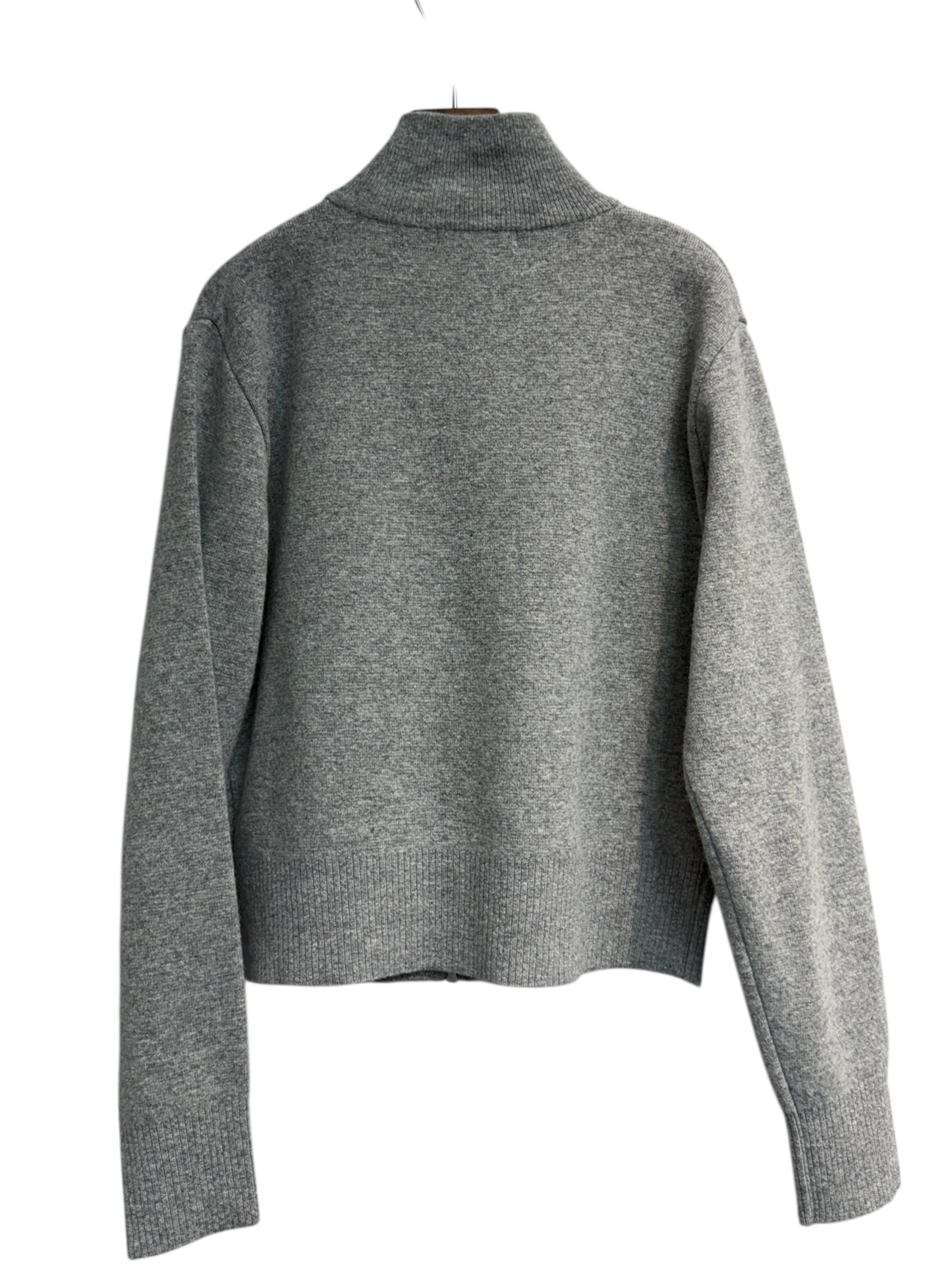 Cashmere X fine wool stand collar zip jacket #00128