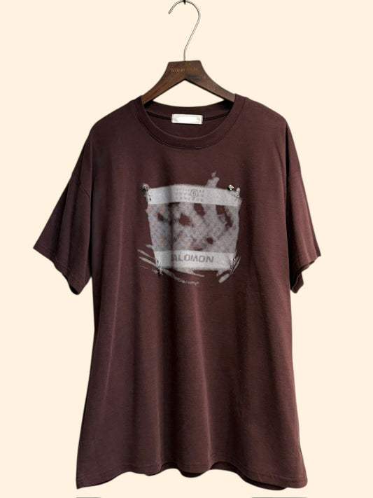 Short sleeves printed loose tee #00122