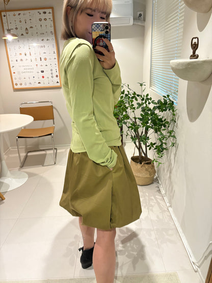 Front buttons cotton tee #00007