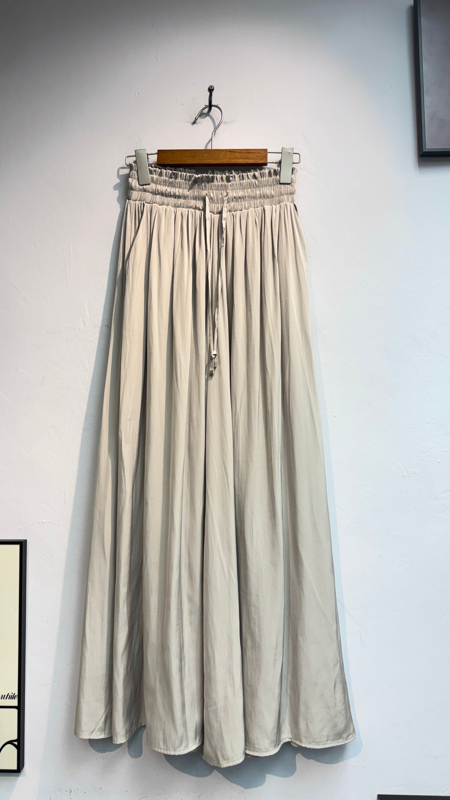 Full elastic silky pants #00751
