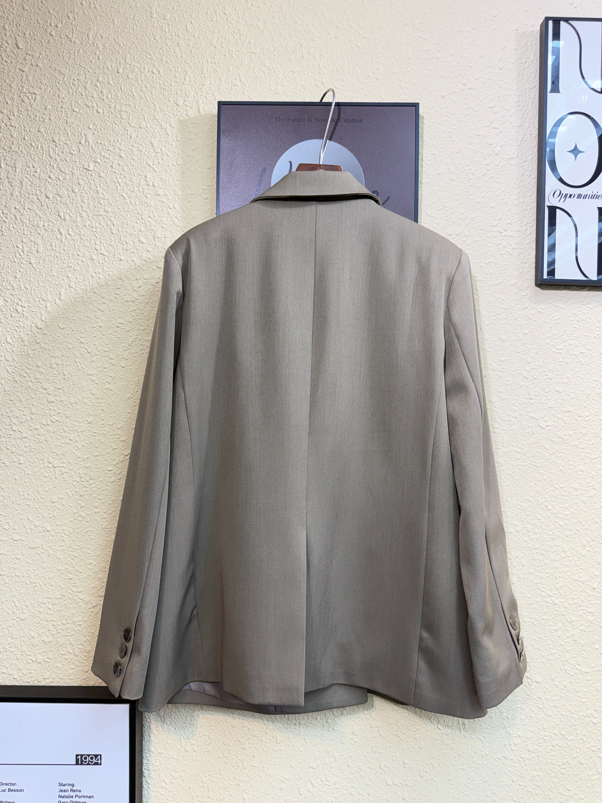 “H” embroidery pocket blazer #00972