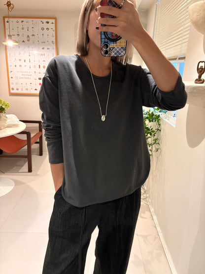 Round neck cotton tee #00012