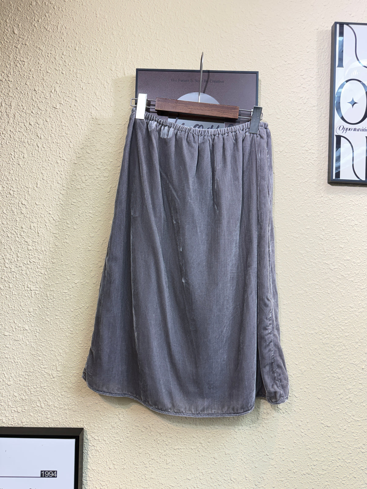 Velvet full elastic skirt #01030