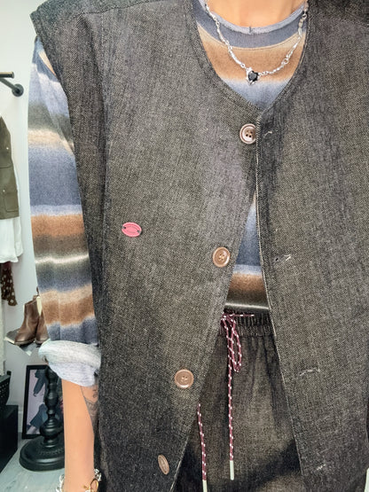 Washing denim cotton skirt set