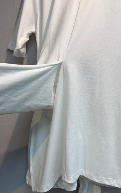 Side tie plain tee #00697