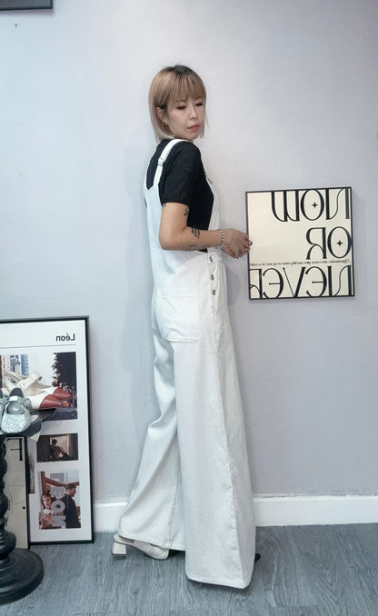 (-30%)striped cotton jumpsuit #00789