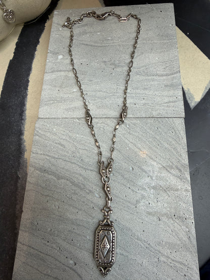 Tarnished silver necklace
