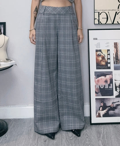 Grid trousers