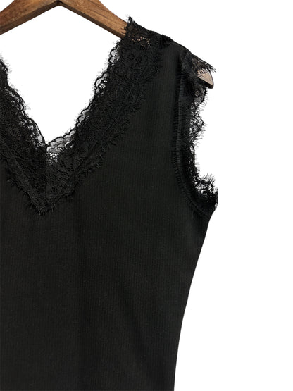 V lace Rib vest