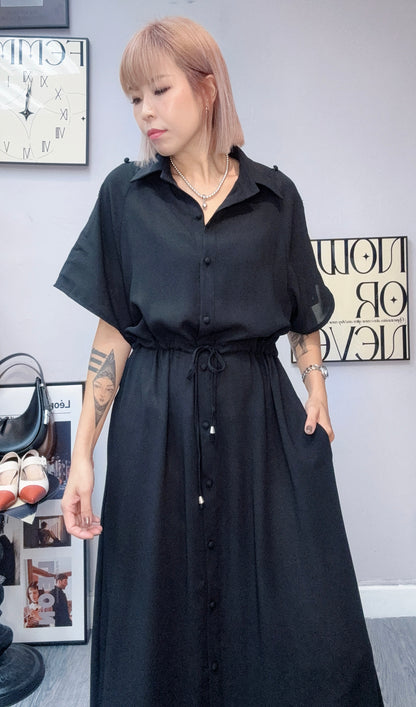 (-20%off)Chiffon cap sleeves one piece #00835