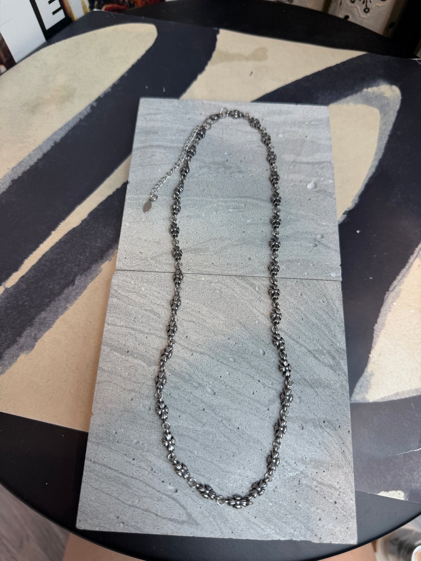 Mini fligree cross necklace