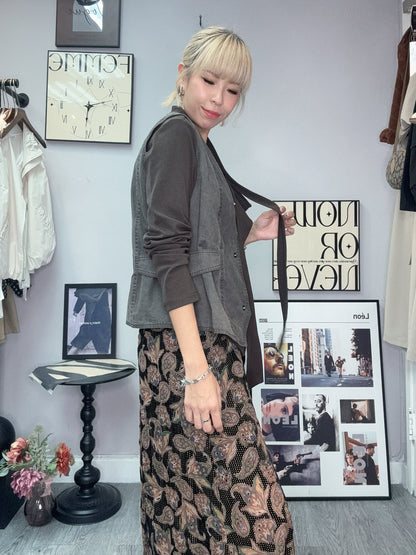 Side belt  vest jacket