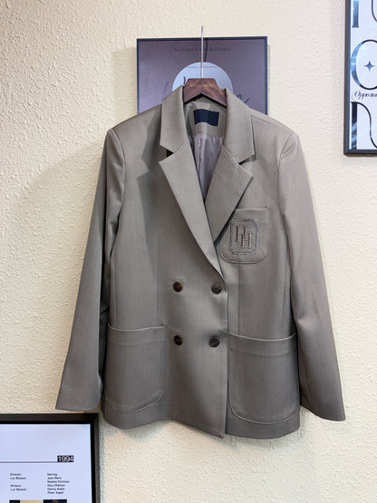 “H” embroidery pocket blazer #00972