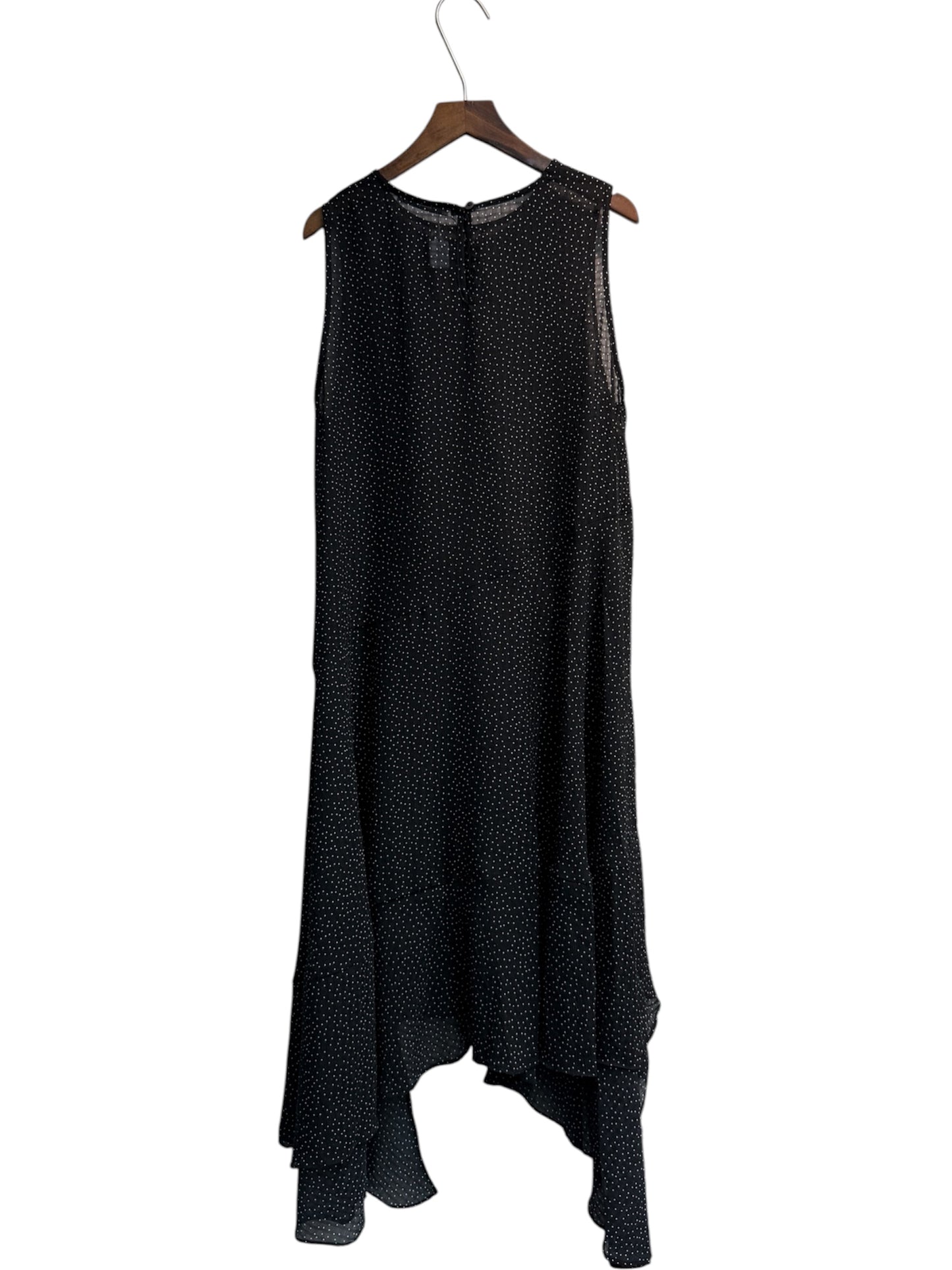 Pol dot chiffon vest one piece #00607