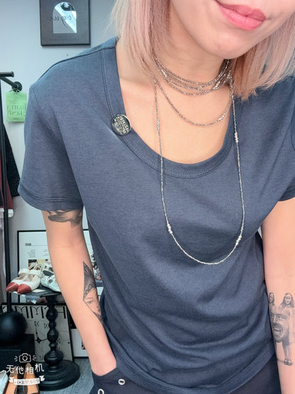 👍🏼Silver tag tee #00715