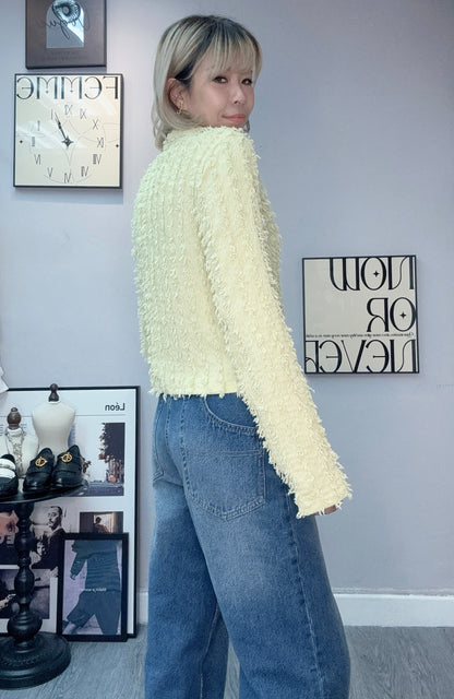 So so shirt collar cardigan #00385