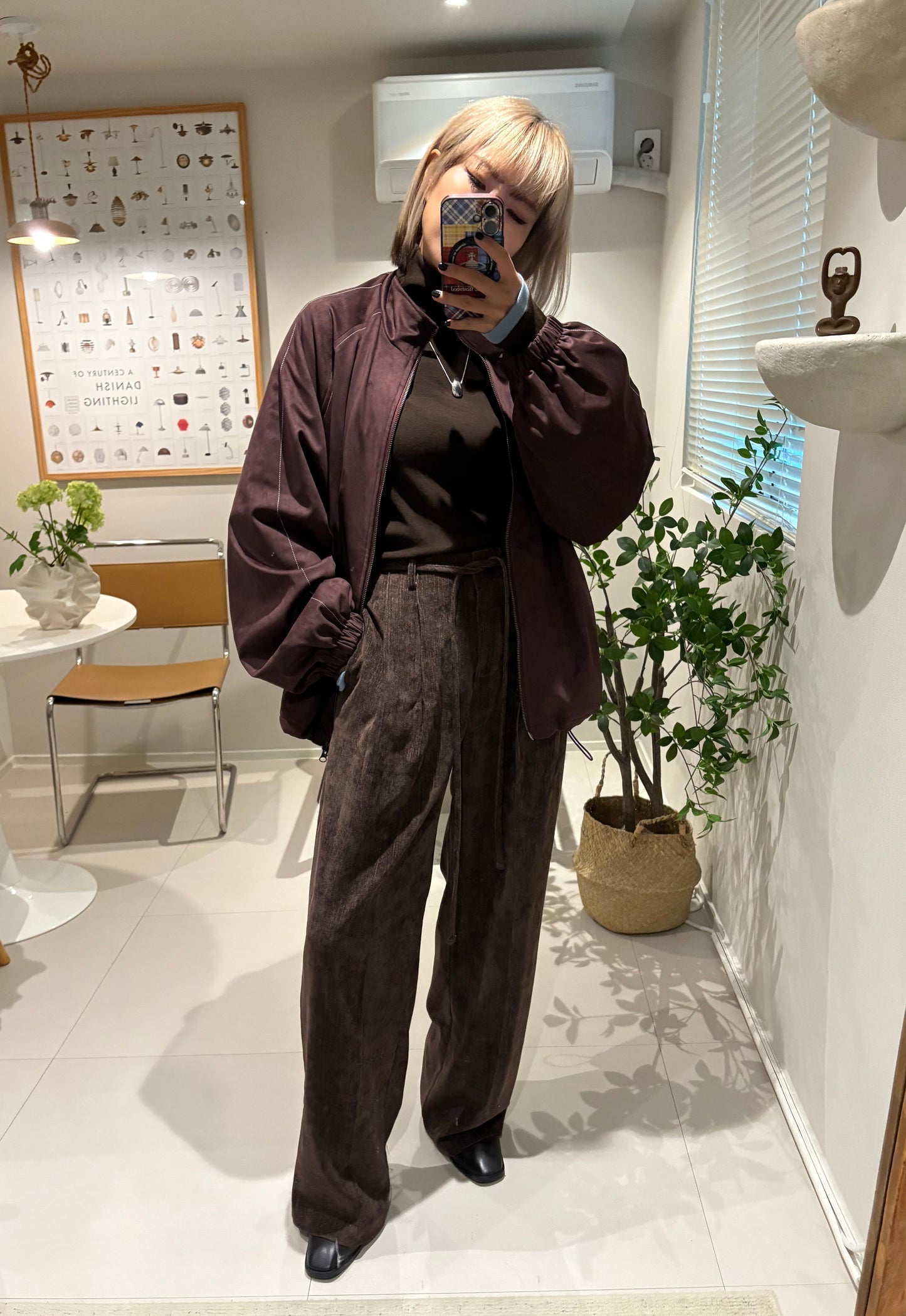 Back words fleece jacket #00011