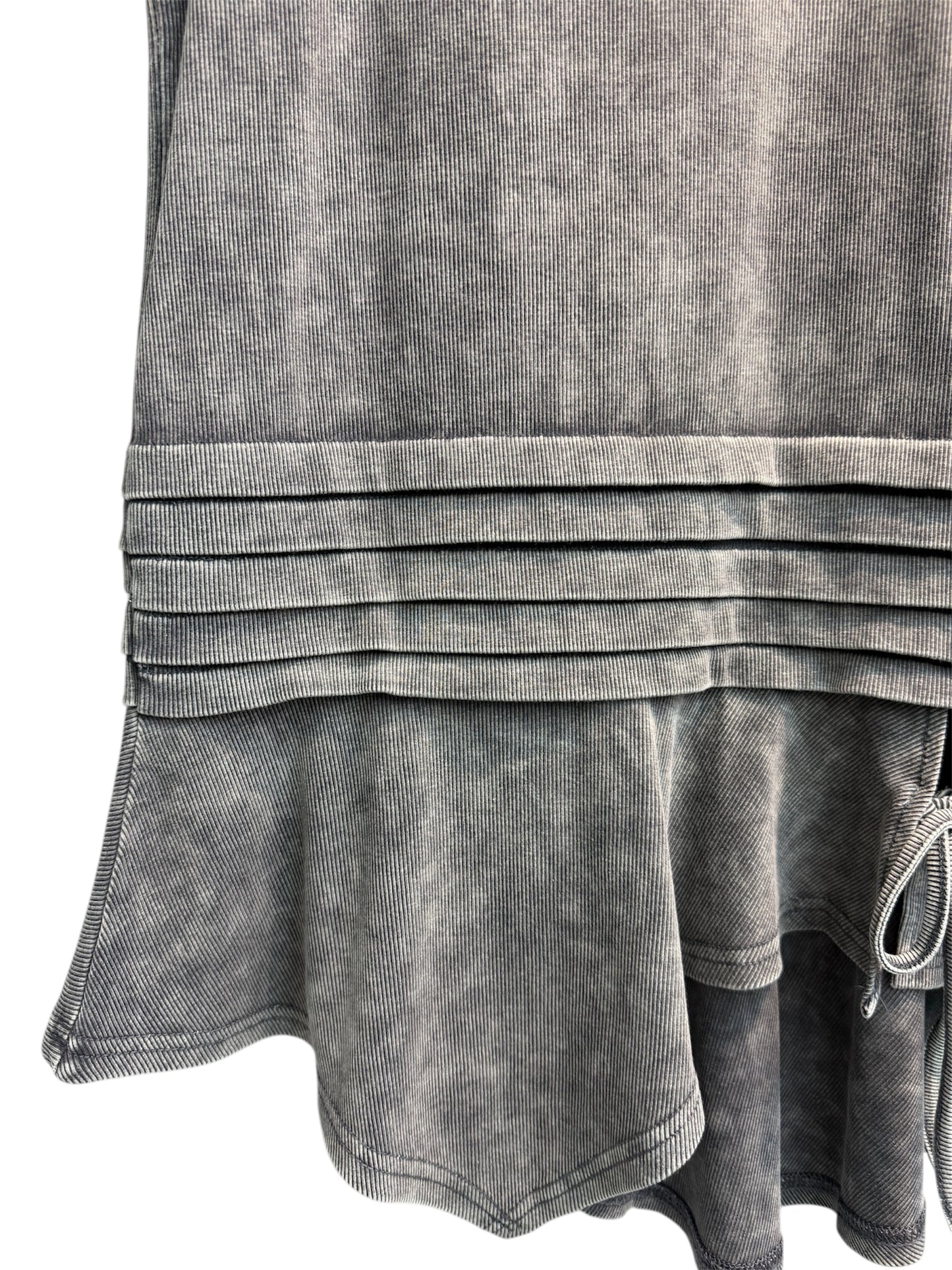 Washing rib long tank top #00502