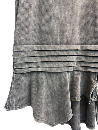 Washing rib long tank top #00502