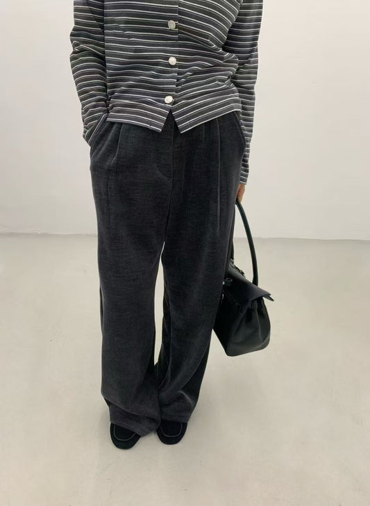 Full elastic velvet pants #00218