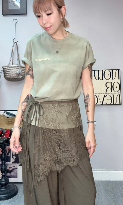 Embroidery with beads tee #00610