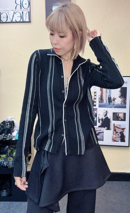 Straight line softy knitted top #00961