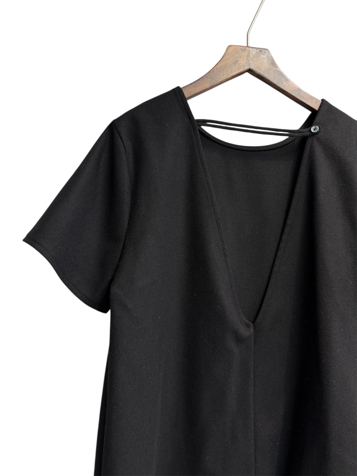 Back V short sleeves top #00057