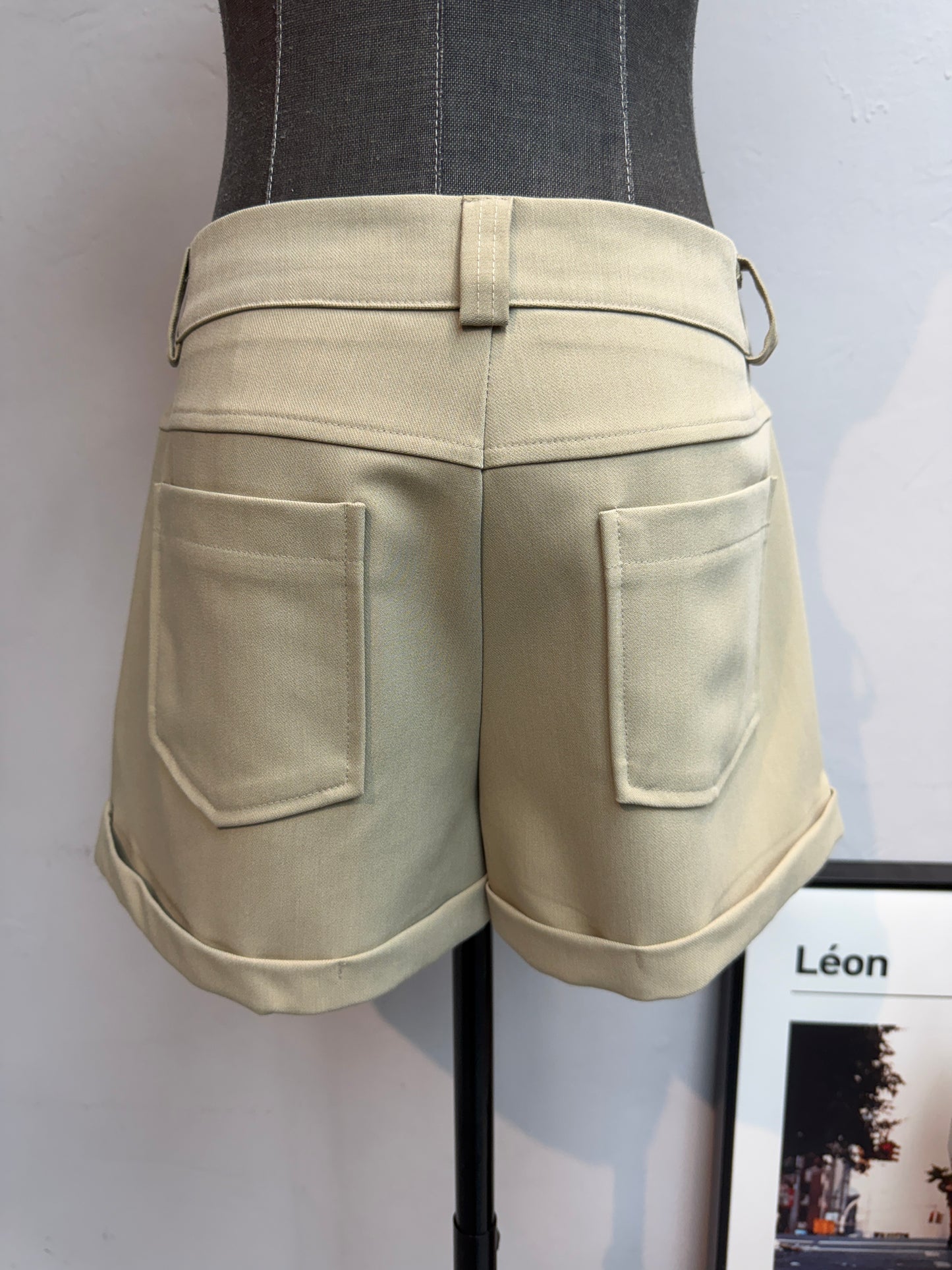 (-30%)front pleated shorts #00788