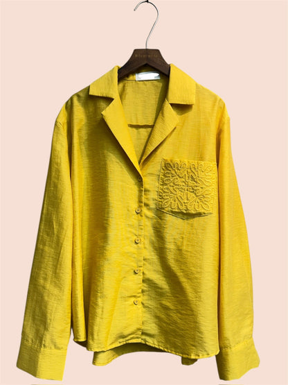 Embroidery pocket shirt #00345
