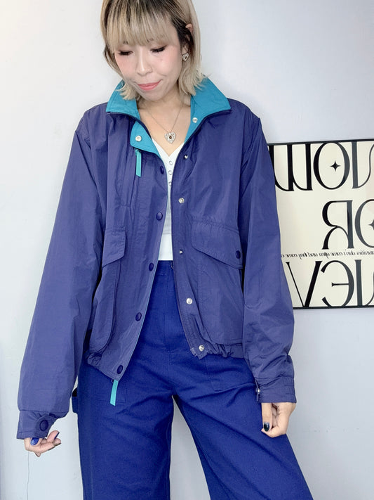 Two tone big pockets windbreaker #00410