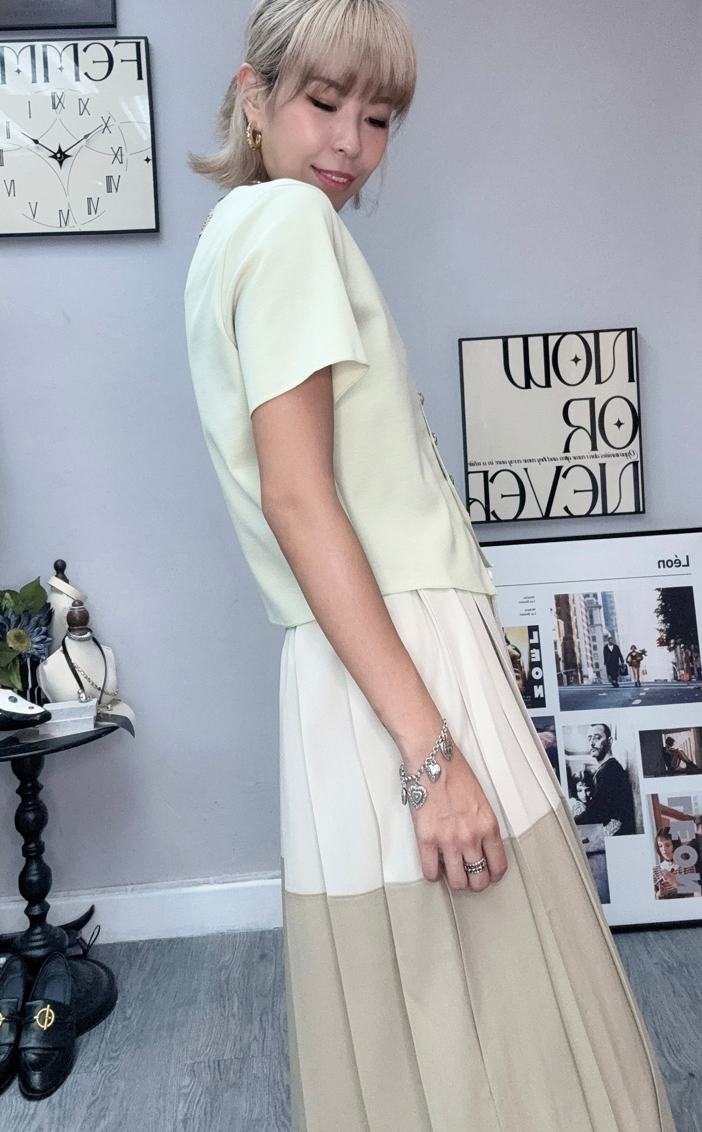 (-30%) Gold button cardigan