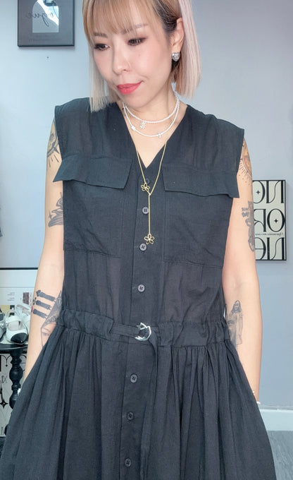 (-30%)Front pockets tank one piece #00783