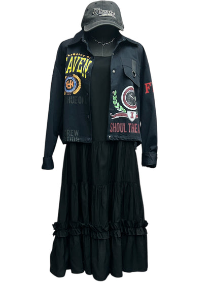 Printed shirt jacket