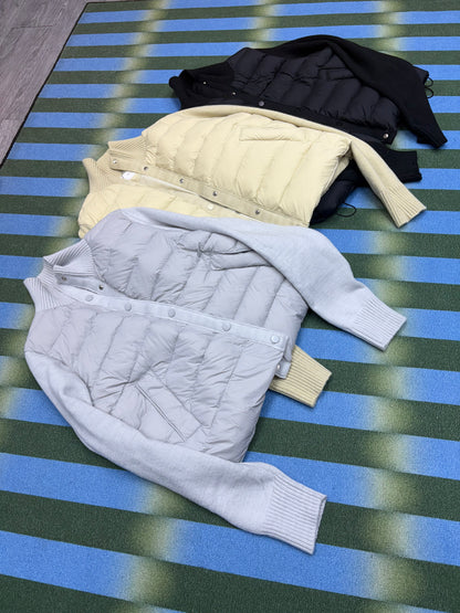 Down X knit sleeves jacket #00086