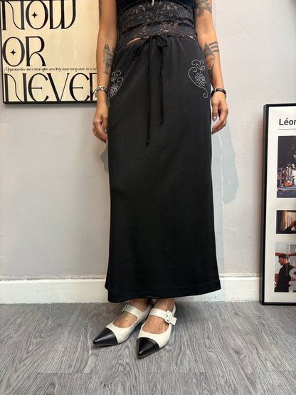 Side pattern cotton skirt #00824