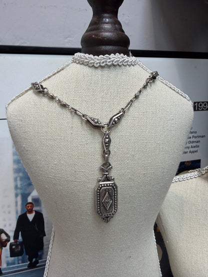 Tarnished silver necklace