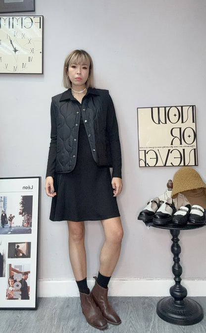 Thin quilted vest jacket #00169