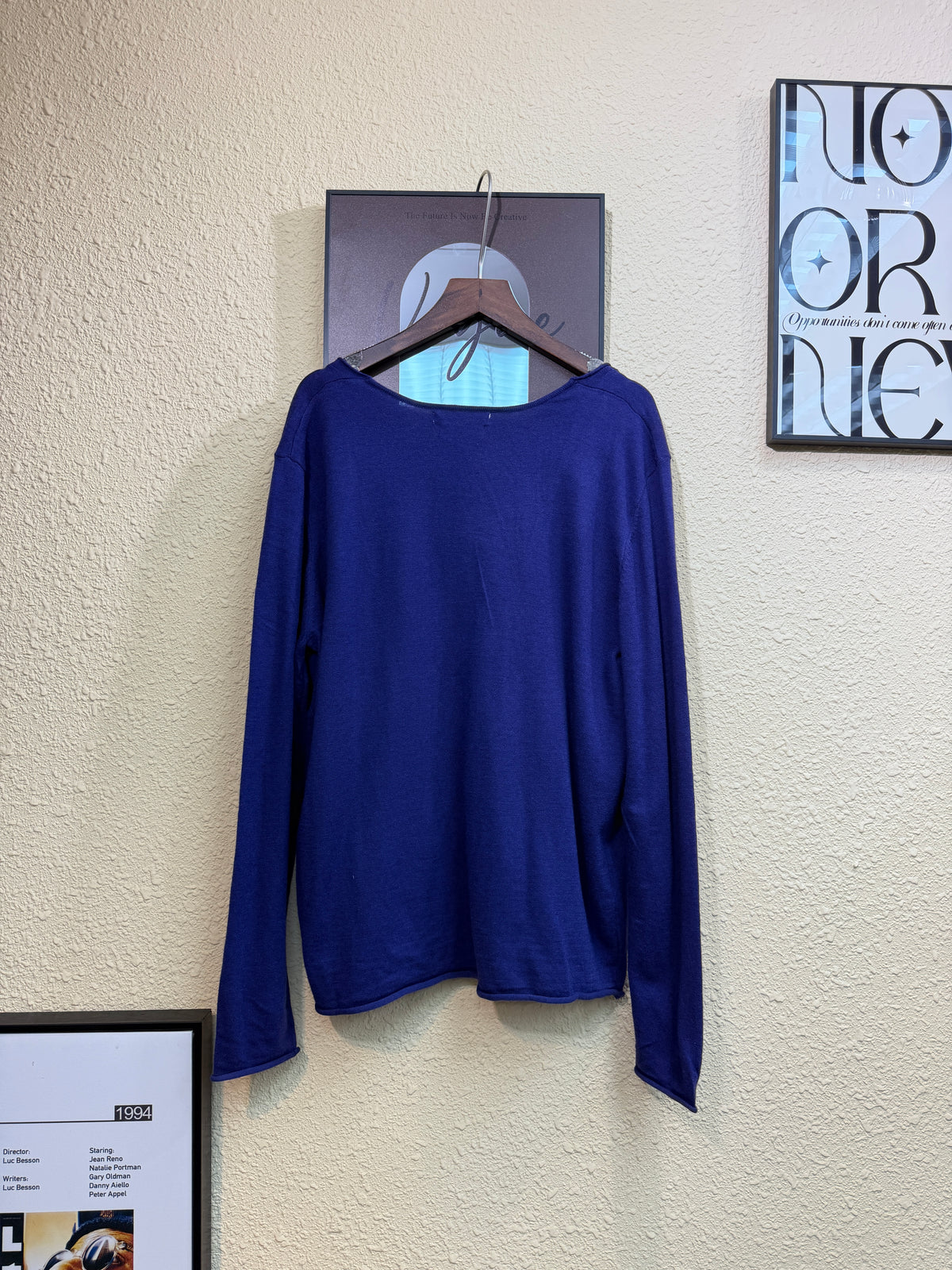 Big v neck wool knitted top #00955