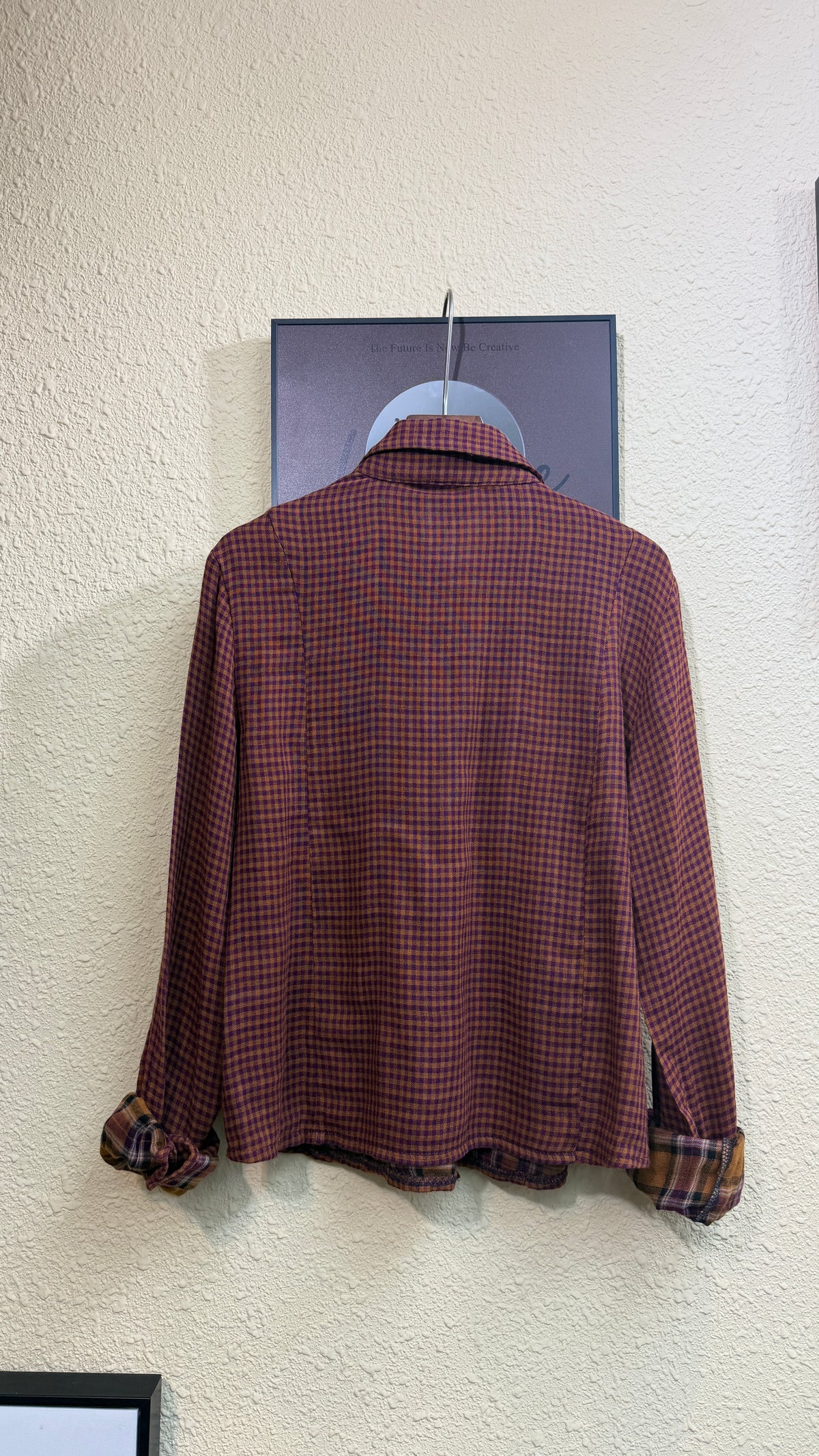 Mini checkered slim shirt #00996