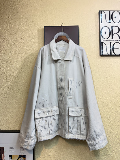 Ink printed loose jacket #01007